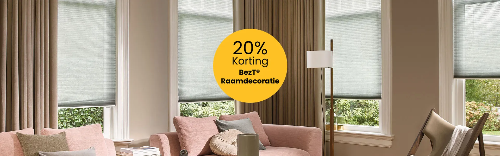 Summer Sale: 20% korting op BezT Raamdecoratie